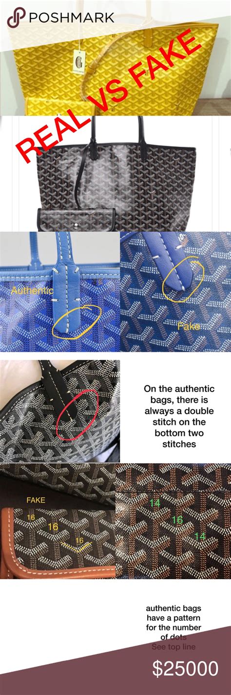 fake vs authentic goyard|how to identify a goyard handbag.